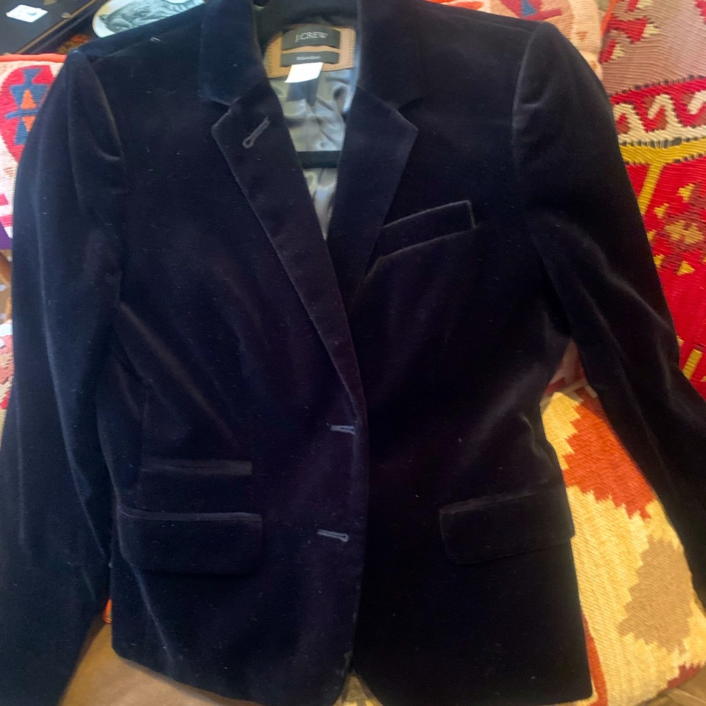 J crew velvet blazer